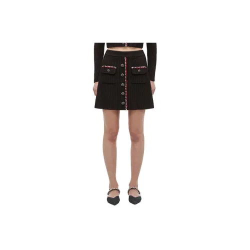 Self-portrait Casual Short Skirts Women's Classic Black