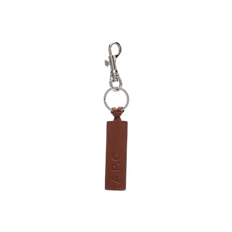 A.P.C Logo Embossed Keyring-0