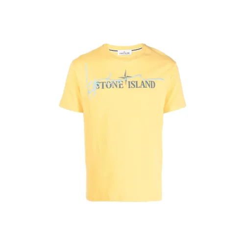 STONE ISLAND T-Shirts Men Yellow