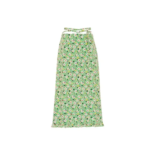 MIU MIU Casual Long Skirts Women's Green