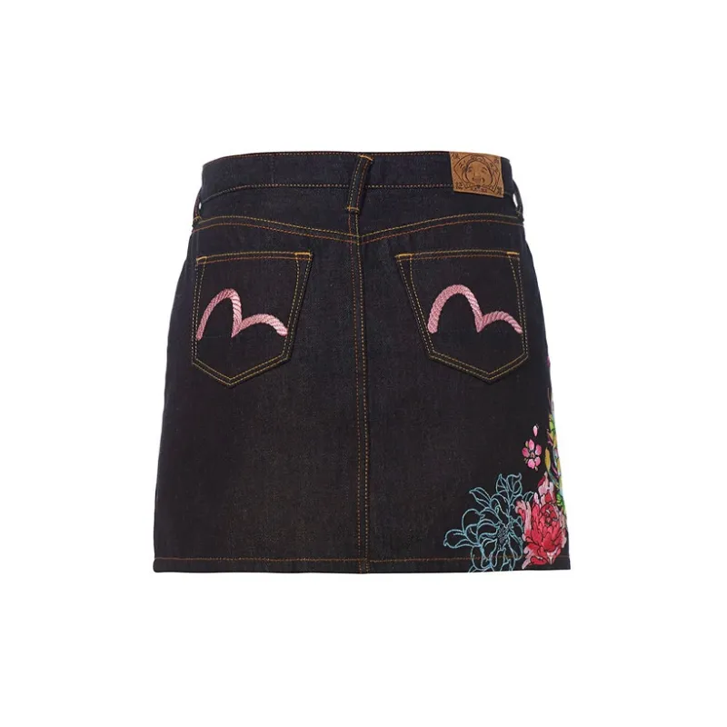 EVISU Denim Short Skirts Women's Blue-1