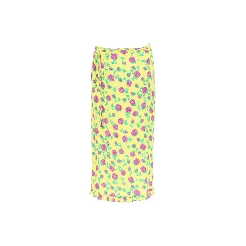 MIU MIU Casual Long Skirts Women's Yellow