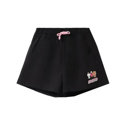 Line Friends X LINING Sports Fashion Collection Casual Shorts Women's Black