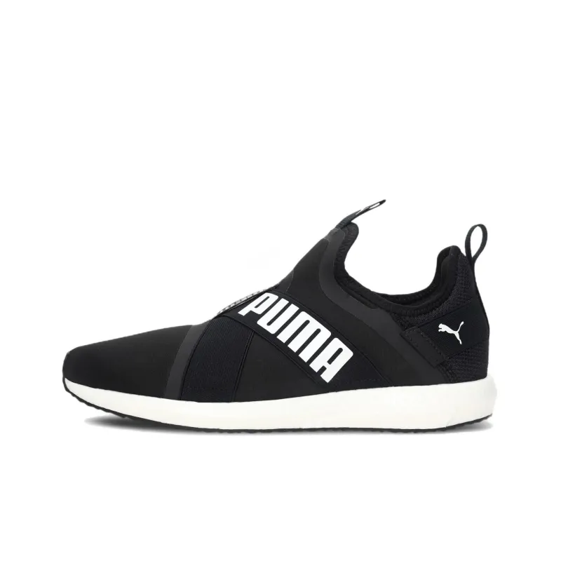 PUMA Mega Series Running Shoes Unisex Low Top Black/White-0