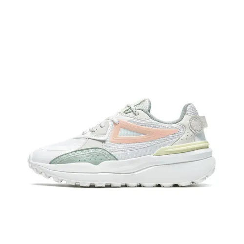 XTEP Light-year Casual Shoes Women's Low-Top Sail White/Light Bean Green/Oil Gray Pink