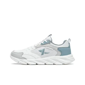 XTEP Cushioning Anti Slip And Wear Resistant Low Top Running Shoes Men's White Gray Blue
