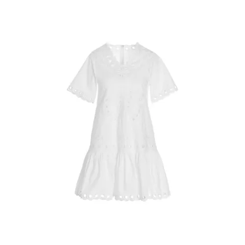 RED VALENTINO Short-Sleeved Dresses Women's White