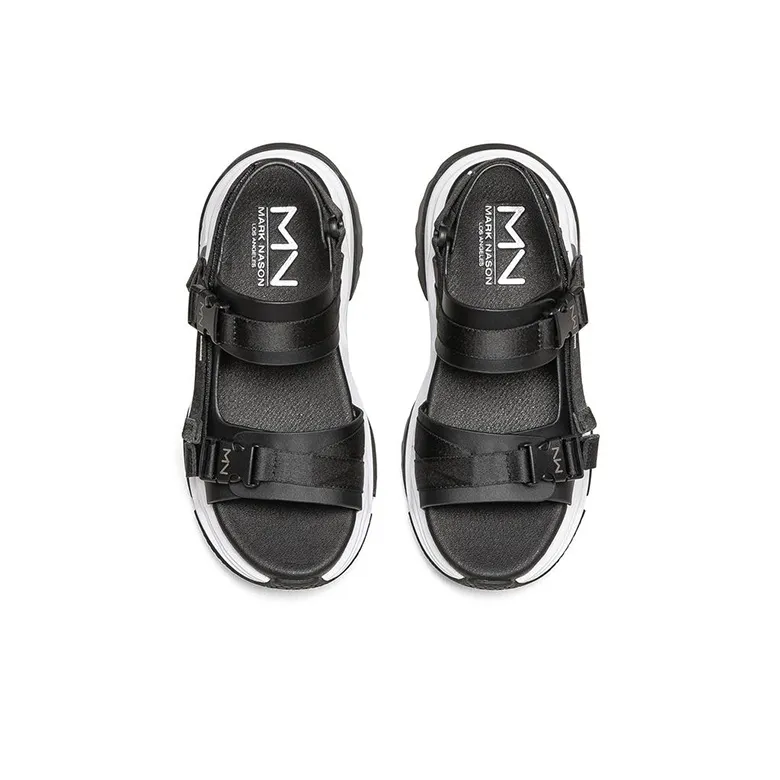 Skechers Block Beach Sandals Women's Black/White-3