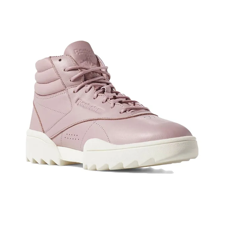 Reebok Freestyle Hi Nova Anti-Slip Wear-Resistant High-Top Skateboard Shoes Women's Rose Pink-2