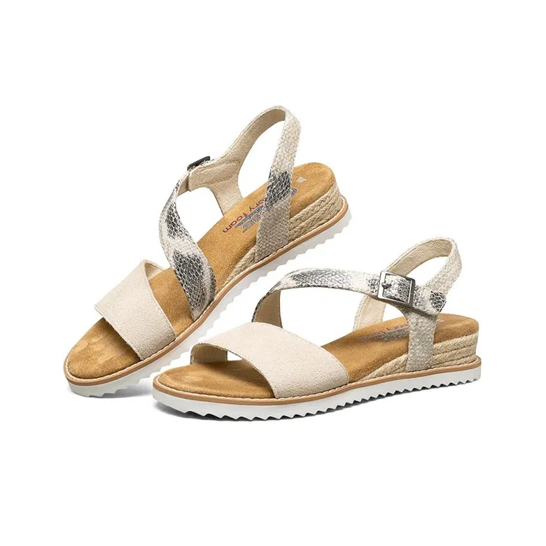 Skechers DESERT KISS Beach Sandals Women's Gray Silver-2