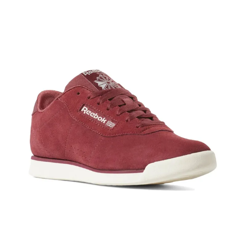 Reebok Princess Leather Coverage Warm Slip-Resistant Low-Top Skateboard Shoes Women's Red-2