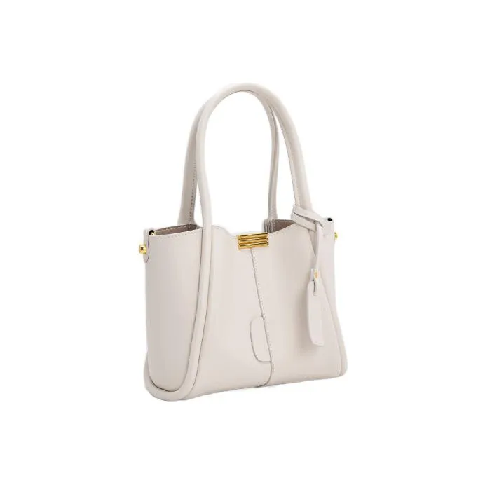 VENOF Cow Leather Handbag Tote Bag Trumpets Women's Solid Color-3
