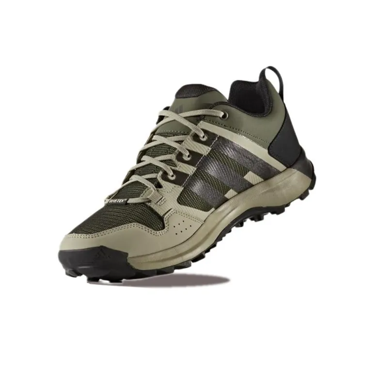 Adidas Kanadia 7 TR GTX Durable Breathable Low-Top Running Shoes Men's Black Green-2