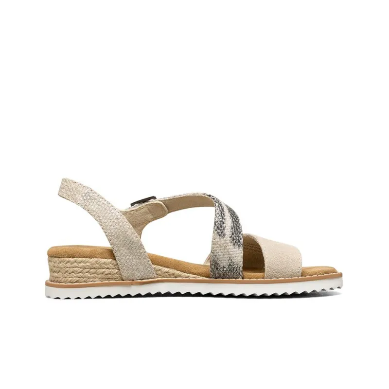Skechers DESERT KISS Beach Sandals Women's Gray Silver-1
