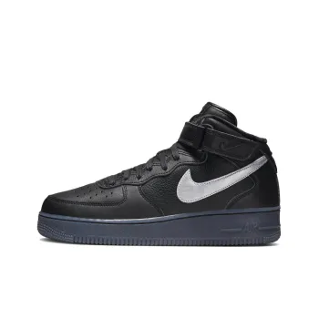 Nike Air Force 1 Mid Prm Black Metallic Silver