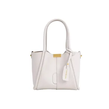 VENOF Cow Leather Handbag Tote Bag Small Size Women's Solid Color