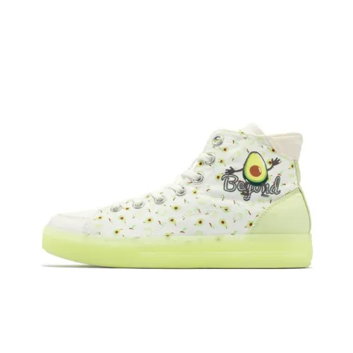 361° Skateboard Shoes Women's High-Top Feather White/Jelly Prickly Pear