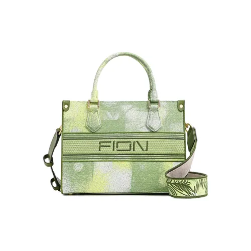 FION Fabric Tote Bag Shopping Bag Crossbody Bags Handbags Small Size Women's Green