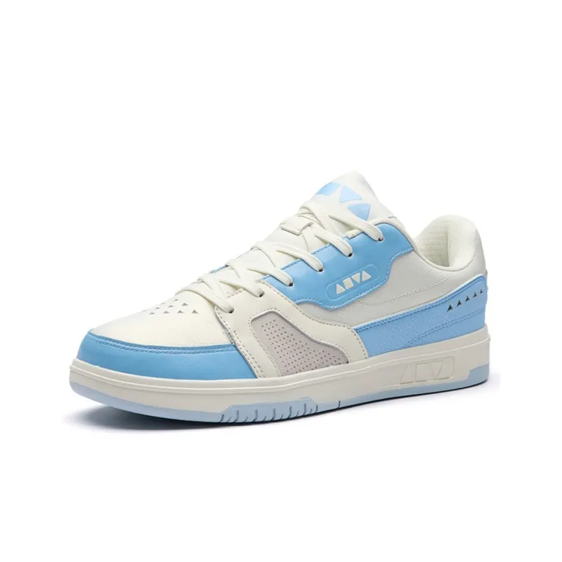 Anta Qiuyou Wear-Resistant Low-Top Skateboard Shoes Men's White Blue-2