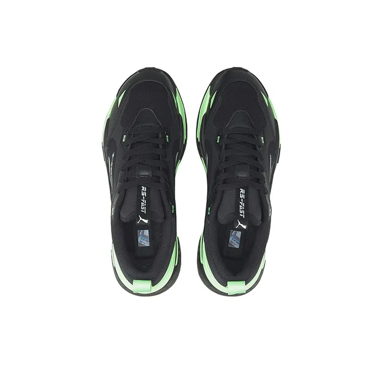 PUMA BMW M Motorsport RS-Fast Cushioning Anti-Slip And Wear-Resistant Low-Top Casual Shoes Men's Black Green-2