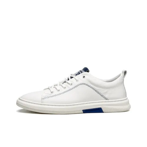 LEAVELAND Stylish Skateboarding Shoes Men's White