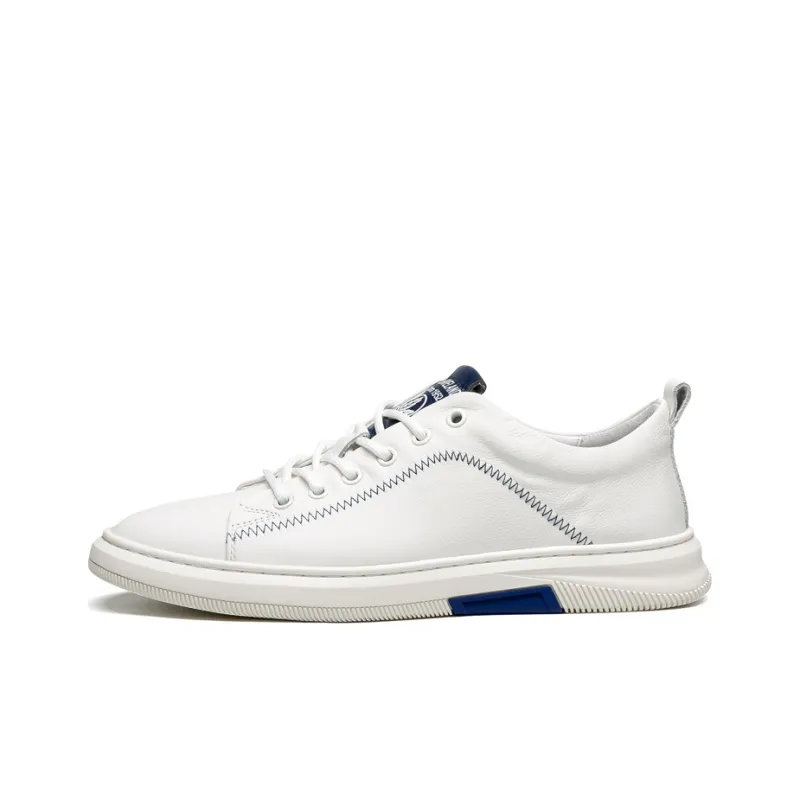 LEAVELAND Stylish Skateboarding Shoes Men's White-0