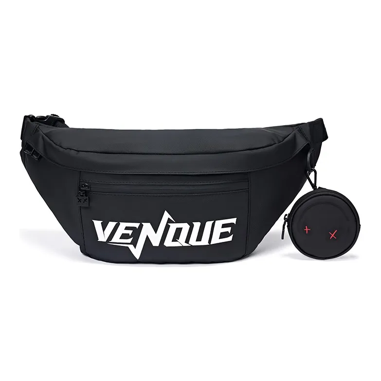 Venque Polyester Combo Bag, Crossbody Bag, Shoulder Bag, Sling Bag, Fanny Pack Large Size Men's Black-0