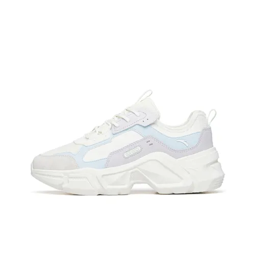 Anta Cushioning Wear-Resistant Low-Top Casual Shoes Women's White Blue