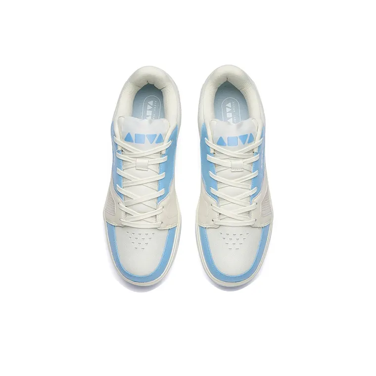 Anta Qiuyou Wear-Resistant Low-Top Skateboard Shoes Men's White Blue-3