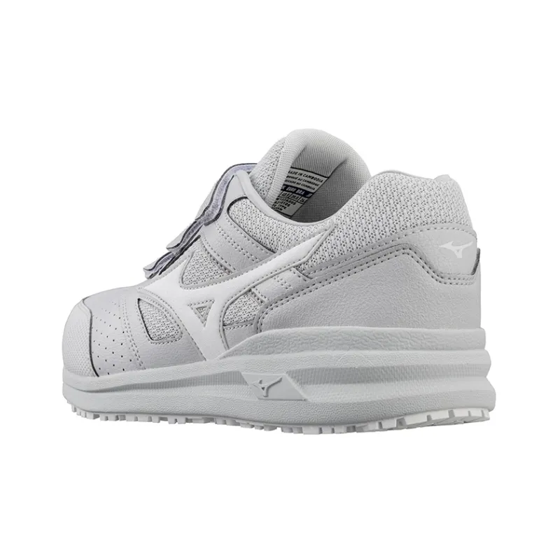 Mizuno Almighty Slip Resistant, Abrasion Resistant, Breathable Low Top Casual Shoes Unisex Gray White-3