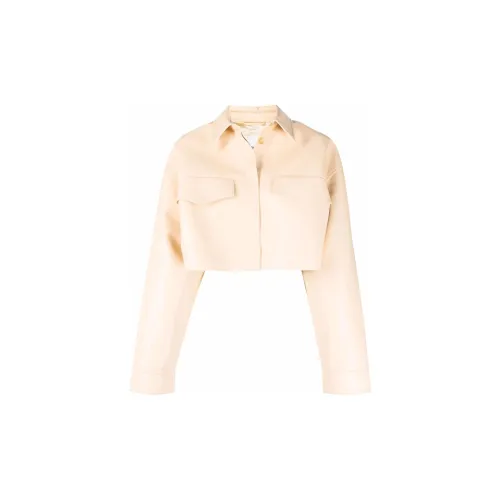 NANUSHKA Cropped Polished-finish Jacket