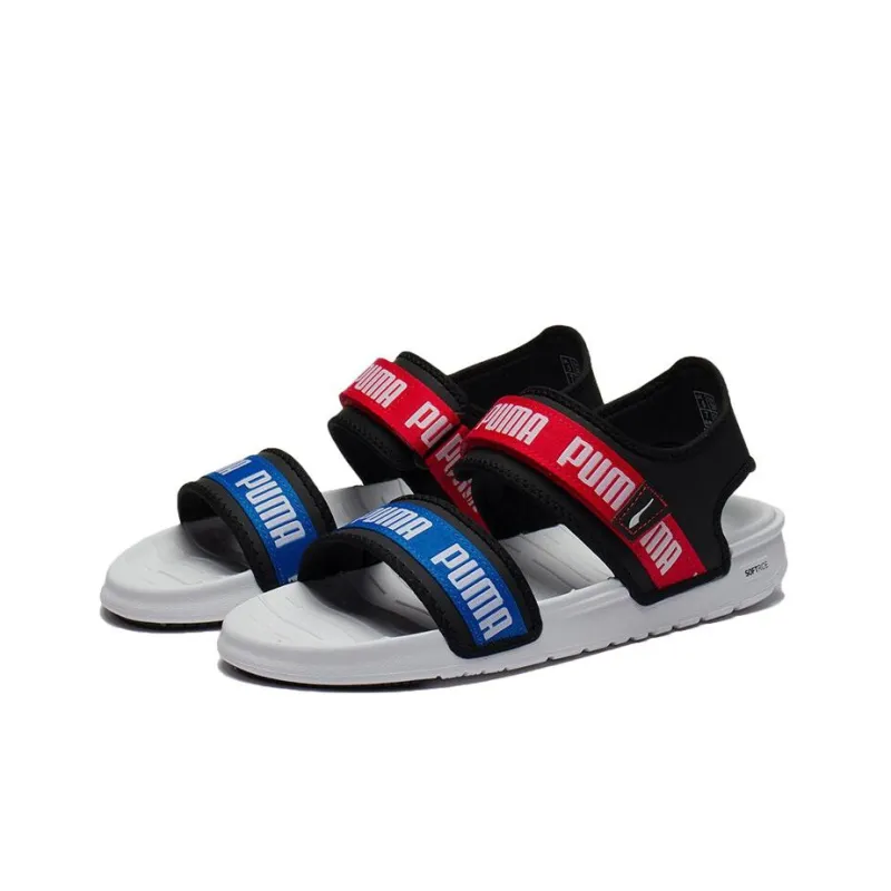 PUMA Signature Softride Casual Sandals Black Red Blue Women's-2