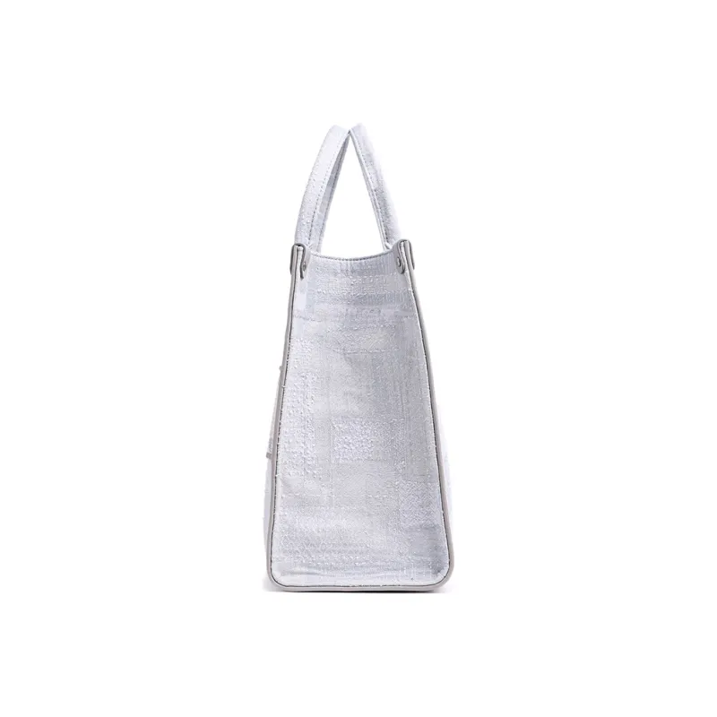 FION Fabric Tote Bag Shopping Bag Handbag Women's Light Gray-2
