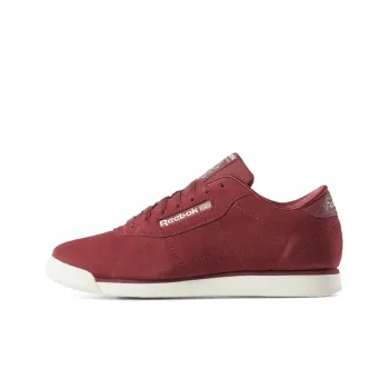 Reebok Princess Leather Coverage Warm Slip-Resistant Low-Top Skateboard Shoes Women's Red