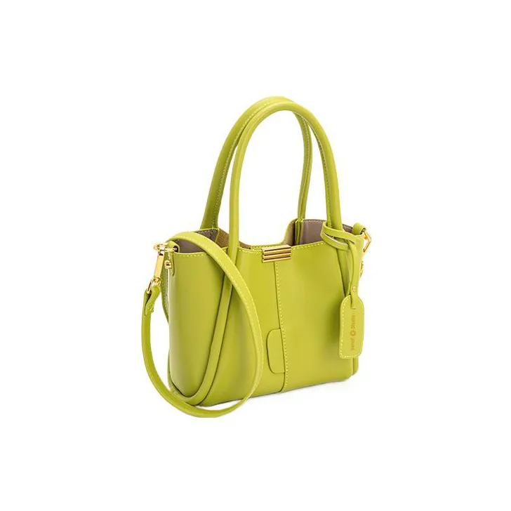 VENOF Cow Leather Handbag Tote Bag Trumpets Women's Solid Color-8