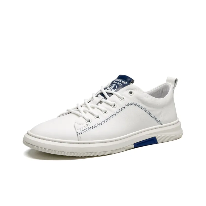 LEAVELAND Stylish Skateboarding Shoes Men's White-1