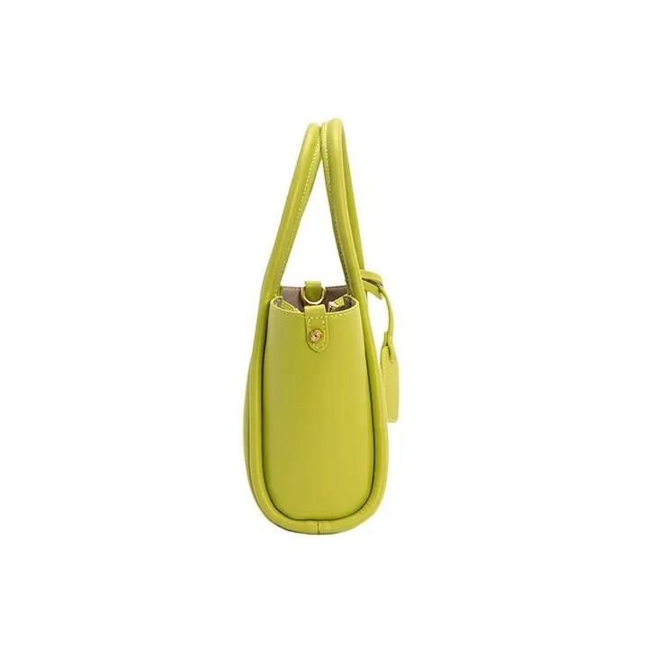 VENOF Cow Leather Handbag Tote Bag Trumpets Women's Solid Color-5