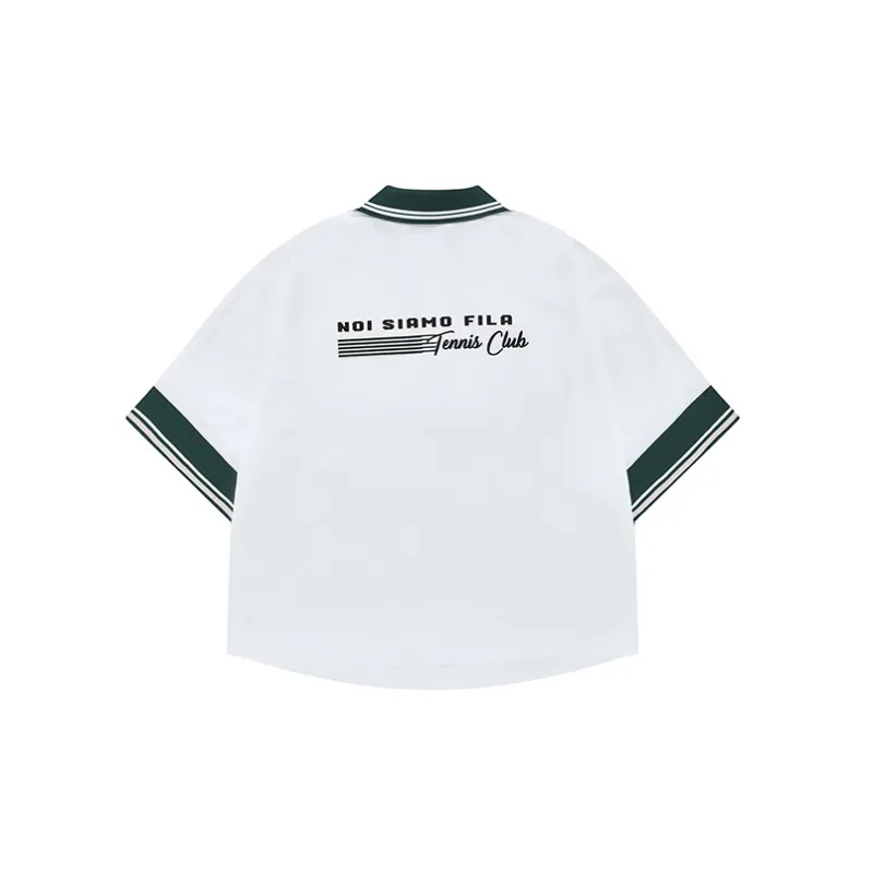 FILA FUSION Polo Shirt Women's Standard White-1
