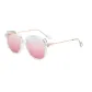 Transparent Frame with Gradient Pink Lens