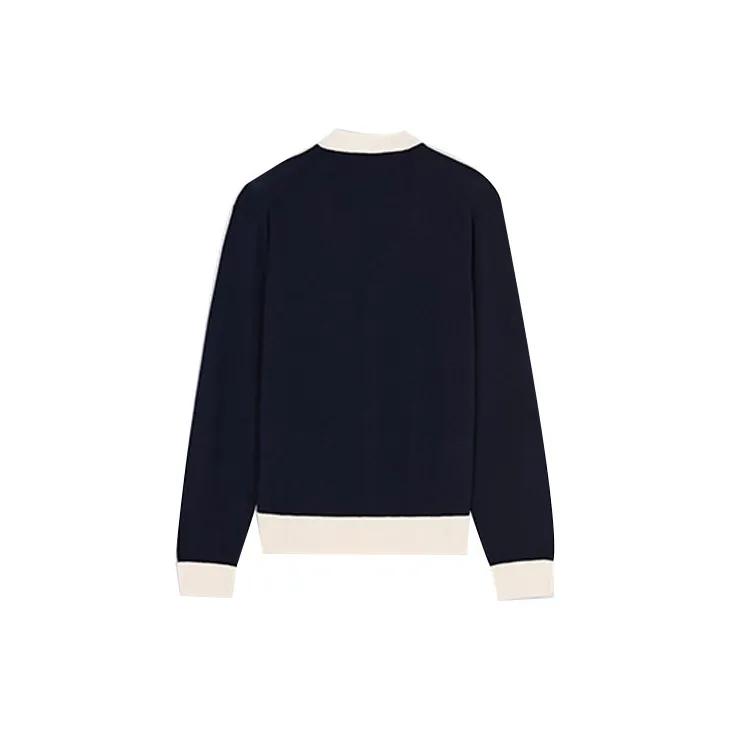 Maison Kitsune Baby Fox Patch Bi Color Classic Cardigan-1