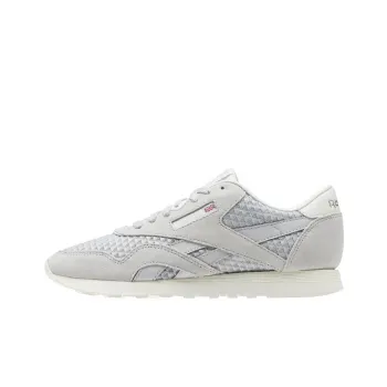 Reebok Classic Nylon Cushioning Anti-Slip And Wear-Resistant Low-Top Running Shoes Women's Gray