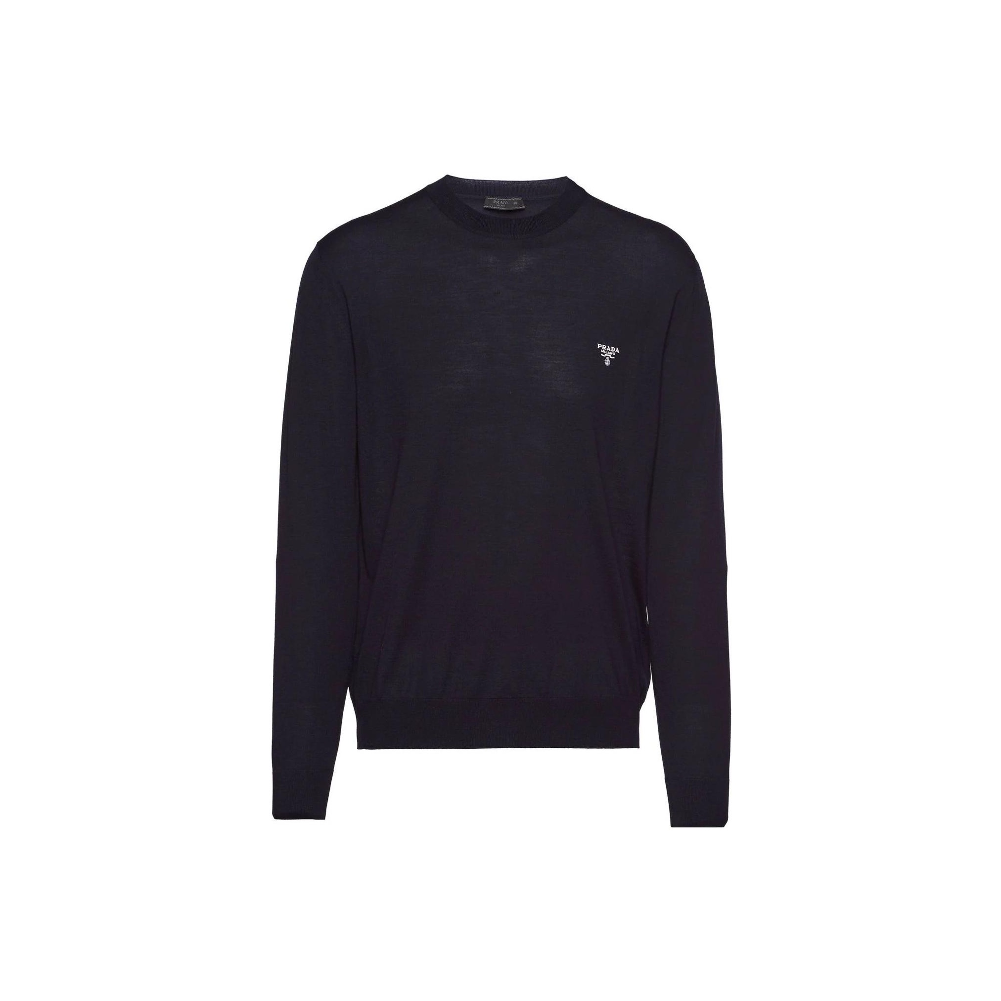 PRADA Logo Rib Knitted Jumper POIZON