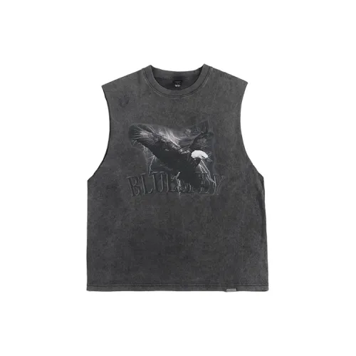 BLUESFLY Tank Tops Men Distressed Grey