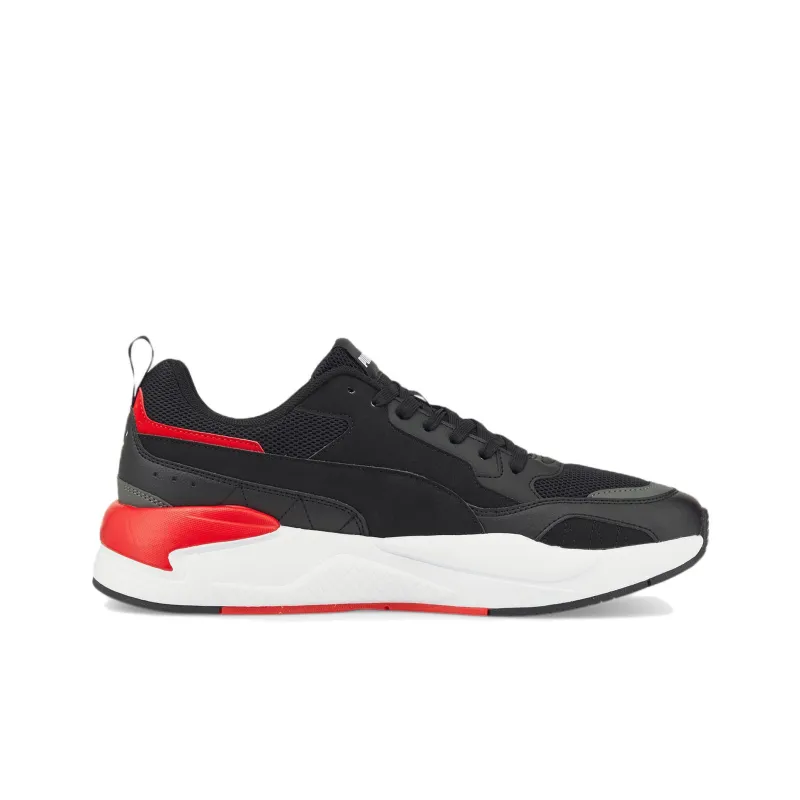 PUMA X-Ray 2 Cushioning Anti-Slip And Wear-Resistant Low-Top Casual Shoes Men's Black Red-1