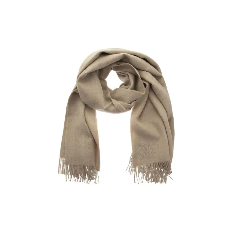 MaxMara Silk Scarves Unisex Light Umber-1