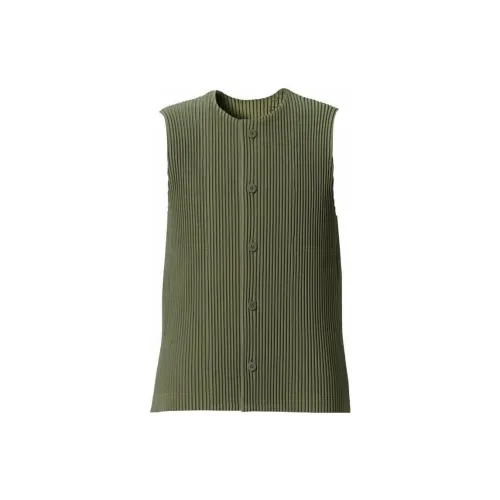 Homme Plissé Issey Miyake Vests Men Green