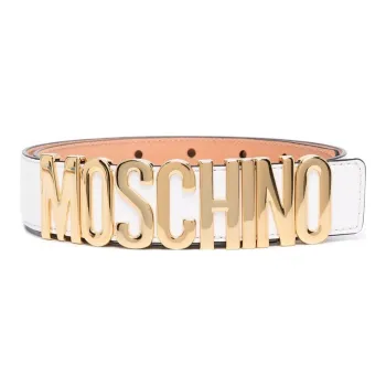 MOSCHINO Logo-lettering Leather Belt
