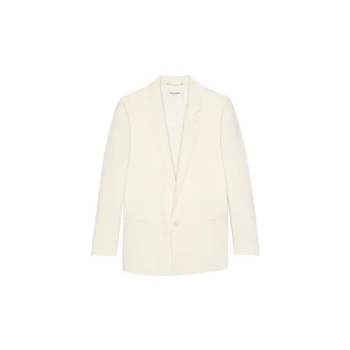 SAINT LAURENT Business Suits Men White Beige