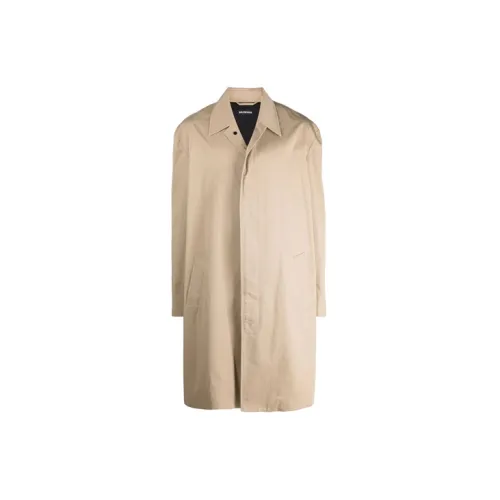 Balenciaga Trench Coats Men Khaki