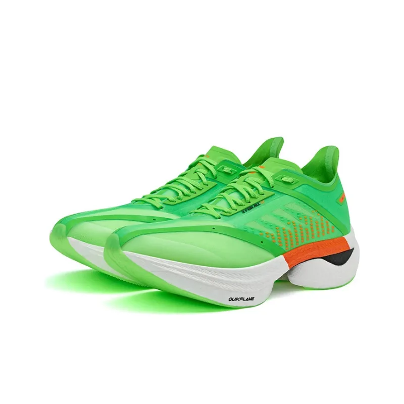 361° Speeding Versatile And Intricate Breathable And Resilient Low Top Running Shoes Men's Light Green-2